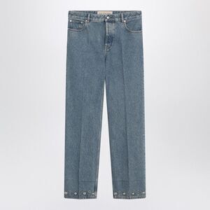 Valentino Men's Medium Blue Jeans With Cabochons